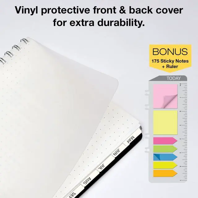 Alt view image 2 of 7 - ESSENTIAL 2026-2027 Monthly & Weekly Planner with Tabs, 8.5"x11": 14 Months (May 2026 - June 2027), Professional, Simple, Easy-to-Use Design and Frosted Poly Cover for Extra Protection (Frosted)