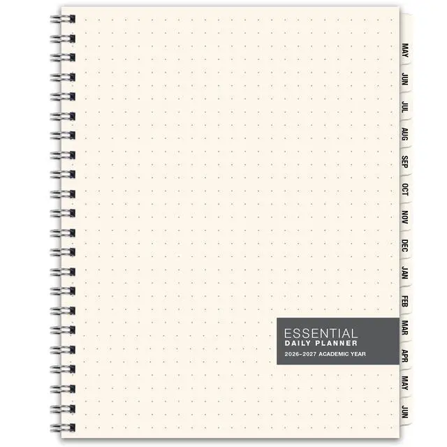 Alt view image 7 of 7 - ESSENTIAL 2026-2027 Monthly & Weekly Planner with Tabs, 8.5"x11": 14 Months (May 2026 - June 2027), Professional, Simple, Easy-to-Use Design and Frosted Poly Cover for Extra Protection (Frosted)
