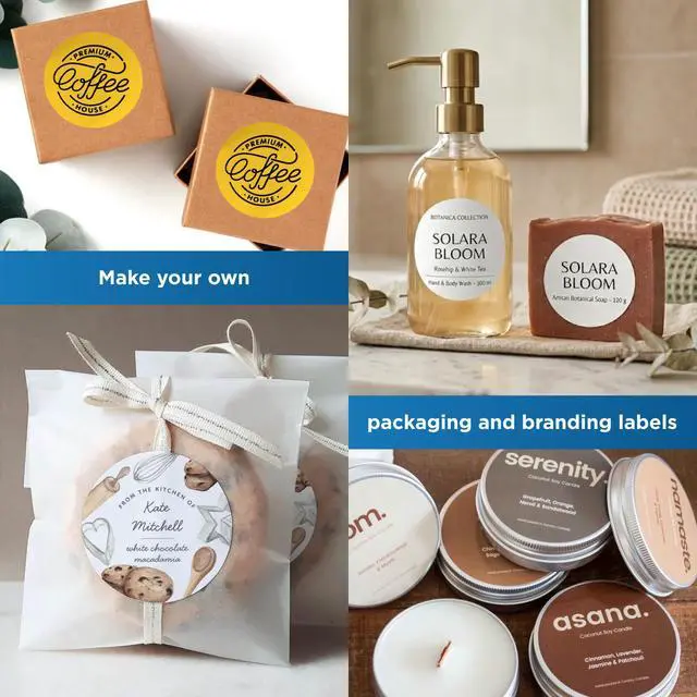 Alt view image 4 of 7 - OnlineLabels 2" Circle Labels - White Matte - Inkjet/Laser - 100 Sheets | Permanent Adhesive, Blank Round Labels, Inkjet & Laser Compatible, Ideal for Jar Lids, Product Packaging, & Favors