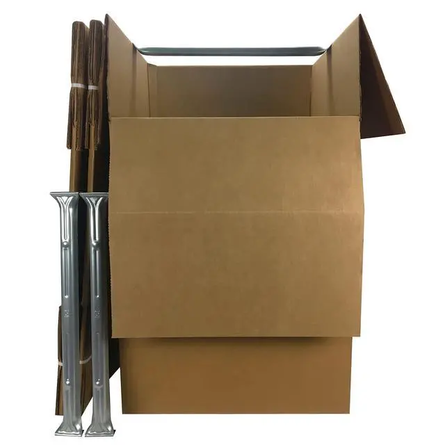 Alt view image 3 of 7 - Space Savers Wardrobe Moving Boxes With Hanger 20" x 20" x 34" (3 Pack)