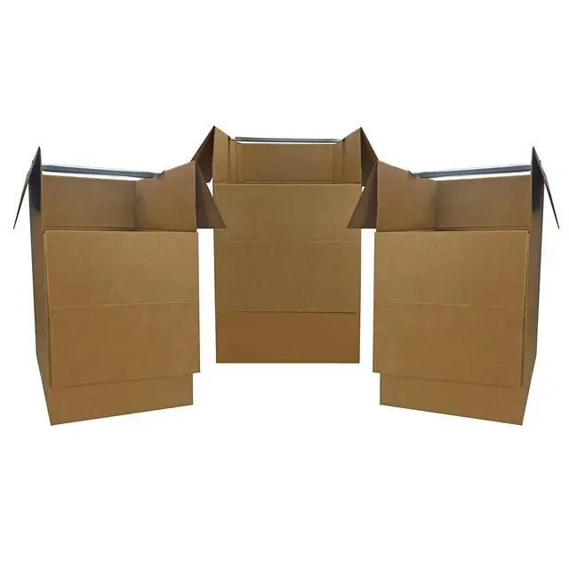 Alt view image 4 of 7 - Space Savers Wardrobe Moving Boxes With Hanger 20" x 20" x 34" (3 Pack)