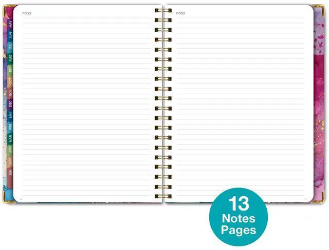 Alt view image 7 of 7 - HARDCOVER Academic Year 2026-2027 Planner: 14 Months (May 2026 - June 2027) 8.5"x11" Daily Weekly Monthly Planner Yearly Agenda, Bookmark, Pocket Folder and Sticky Note Set