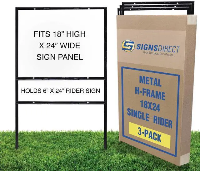 Main image of 3-Pack of Real Estate Sign Frames - Econo 24x18 - Holds 1 Rider