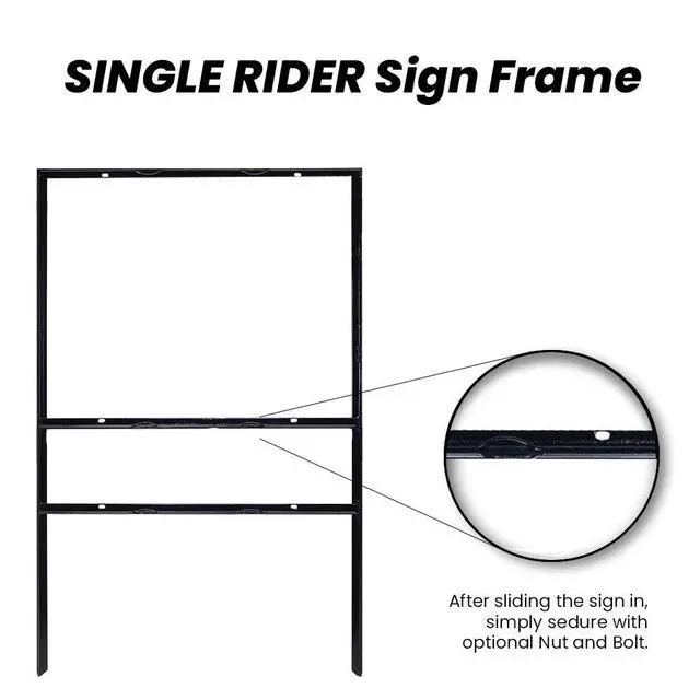 Alt view image 3 of 5 - 3-Pack of Real Estate Sign Frames - Econo 24x18 - Holds 1 Rider