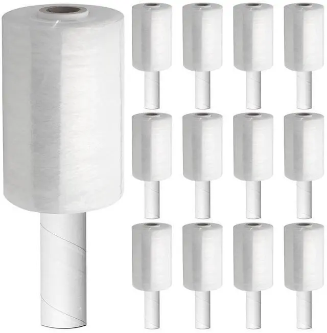 Main image of Shrink Wrap Roll for Moving | Stretch Wrap for Packing | Heavy Duty 12 Pack | 5" x 1000' FT - 80 Gauge Thick | Ideal for Furniture, Pallets | Clear