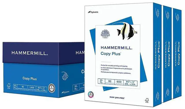 Main image of Copy Plus 8.5 x 11-Inch Copy Paper, 20 lbs., 92 Bright, 3 Ream (1,500 Sheets) 105040