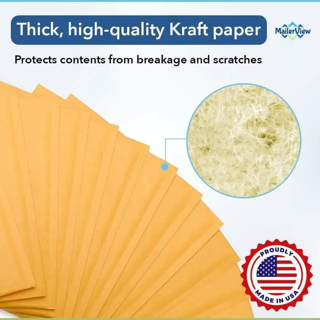 Alt view image 5 of 7 - Kraft Bubble Mailers 14.25x20, Self Seal Padded Envelopes #7, 50 Pack Bulk | Holds Clothing & Bulk Items, No Tape Needed, Cushioned Protection, Tear-Resistant Yellow Kraft, Made in USA