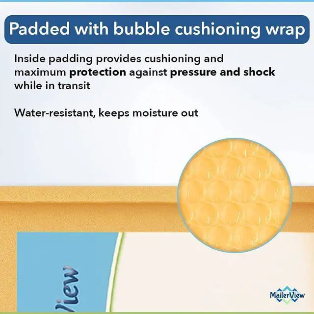 Alt view image 6 of 7 - Kraft Bubble Mailers 14.25x20, Self Seal Padded Envelopes #7, 50 Pack Bulk | Holds Clothing & Bulk Items, No Tape Needed, Cushioned Protection, Tear-Resistant Yellow Kraft, Made in USA