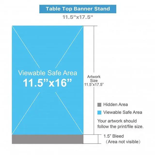Main image of Tabletop Retractable Banner, Silver Aluminum Stand, 8.5 x 11, Customizable Print, Custom Mini Retractable Banner (Silver (hardware), 8.5 x 11)