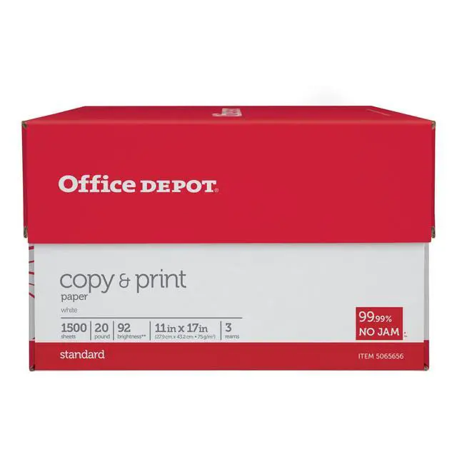 Alt view image 2 of 3 - ® Copy And Print Paper, Ledger Size (11" x 17"), 92 Brightness, 20 Lb, Ream of 500 Sheets, Case of 3 Reams