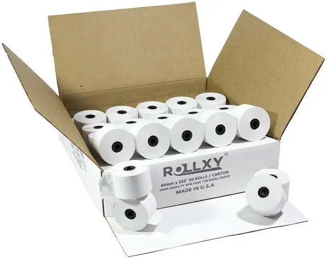 Main image of 1 3/4" (44mm) X 220' Thermal Paper (50 Rolls)
