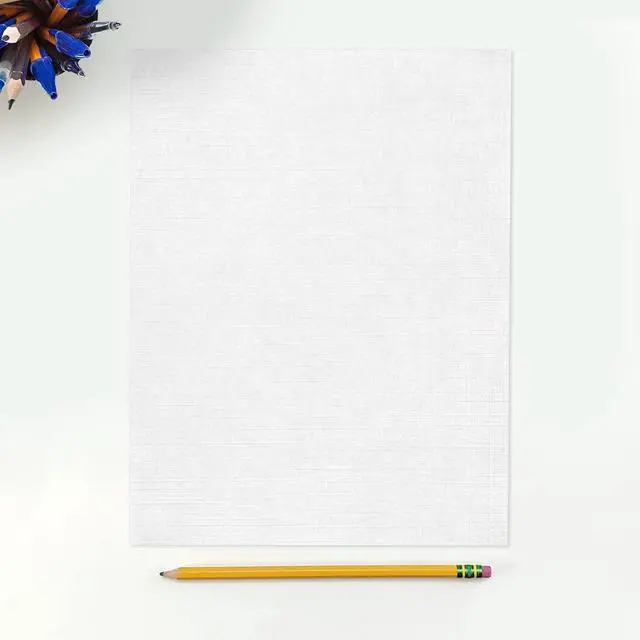 Alt view image 3 of 7 - 8.5" x 11" Paper | Letter Size | White Linen | 24lb. (60lb. Text) | 250 Qty