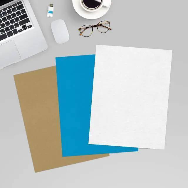 Alt view image 6 of 7 - 8.5" x 11" Paper | Letter Size | White Linen | 24lb. (60lb. Text) | 250 Qty