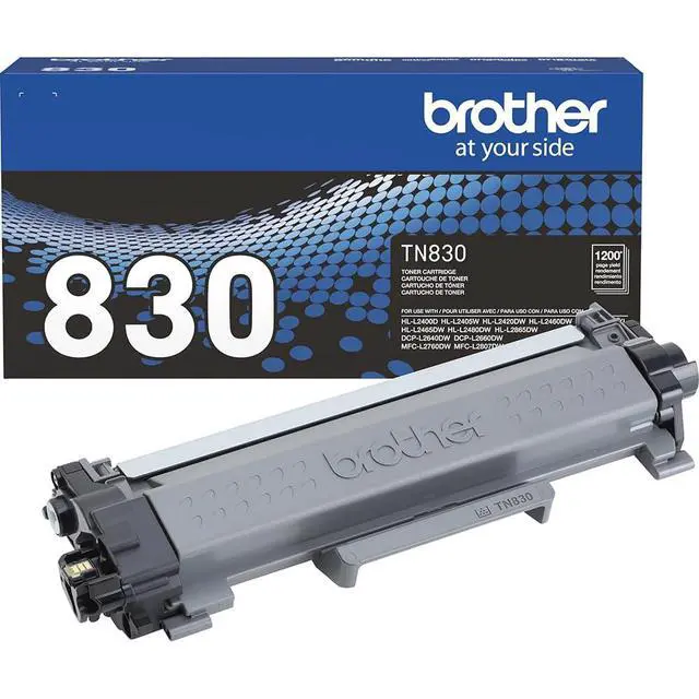 Alt view image 3 of 7 - Genuine TN830 2-Pack Standard Yield Black Toner Cartridge, for MFC-L2820DW, MFC-L2880DW, HL-L2460DW, MFC-L2900DW, HL-L2480DW, MFC-L2760DW, Bundle with Deco Essentials Printer eBook
