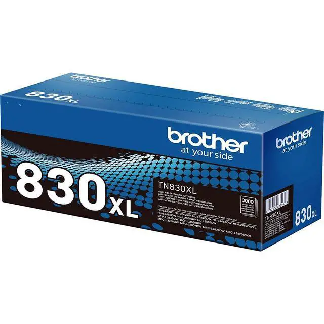 Alt view image 4 of 7 - Genuine TN830 2-Pack Standard Yield Black Toner Cartridge, for MFC-L2820DW, MFC-L2880DW, HL-L2460DW, MFC-L2900DW, HL-L2480DW, MFC-L2760DW, Bundle with Deco Essentials Printer eBook