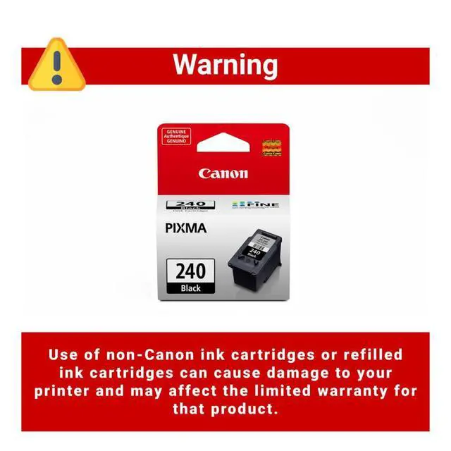 Alt view image 2 of 6 - PG-240 Black Ink Cartridge 2 Pack | Compatible PIXMA MG3620, MG3520, MX532, MX472, TS5120 & More | Standard Yield Black Ink for Crisp, Professional Prints