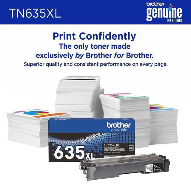 Alt view image 5 of 7 - Genuine TN635XLBK High Yield Black Toner Cartridge, Up to 5,500 Pages, Bundle with Deco Essentials Printer eBook for MFC-L8930CDW, HL-L8430CDW, MFC-L8730CDW, HL-L8570CDW
