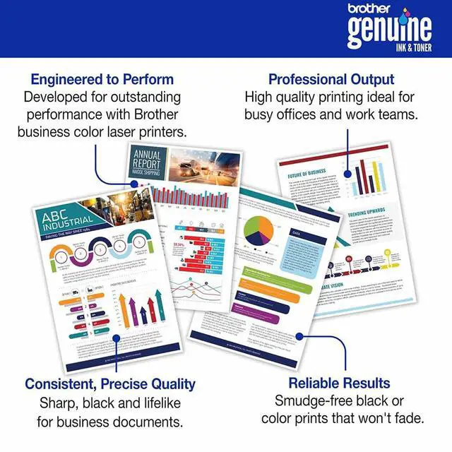 Alt view image 4 of 7 - Genuine TN635XLBK High Yield Black Toner Cartridge, Up to 5,500 Pages, Bundle with Deco Essentials Printer eBook for MFC-L8930CDW, HL-L8430CDW, MFC-L8730CDW, HL-L8570CDW