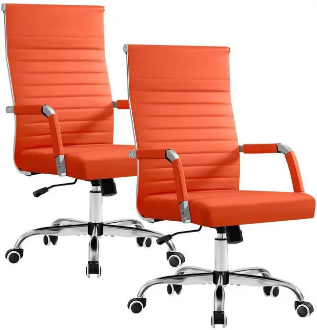 Main image of Ergonomic Office Desk Chair, Orange, 2-Pack