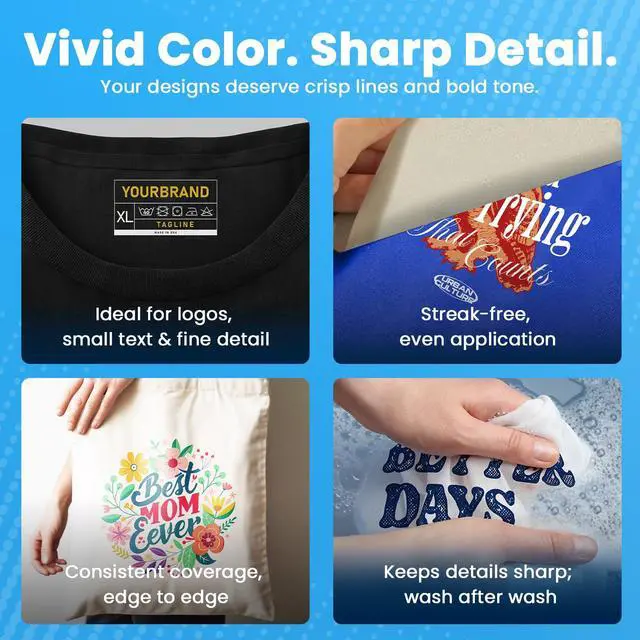 Alt view image 3 of 7 - DTF Ink 12 x 3.38 fl oz (100ml) | CMYKWW - 2 Sets | High Opacity Clog-Free | Compatible with ET8550 L1800 XP600 I3200 4720 XP15000 & All Printheads | Reliable Color & Smooth Ink