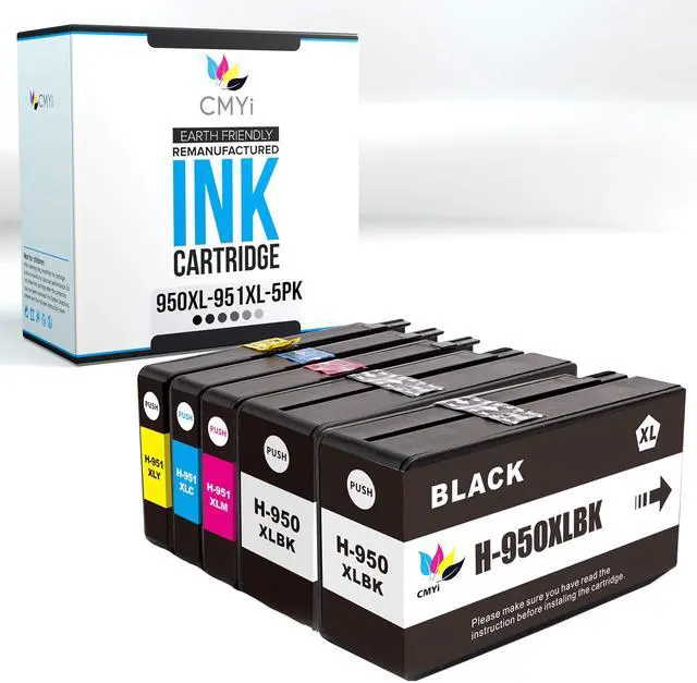 Main image of 950XL 951XL Replacement Combo Pack Ink Cartridges for HP Officejet Pro 251dw, 276dw MFP, 8100, 8600, 8610, 8615, 8616, 8620, 8625, 8630, 8640 Printers (2 Black, 1 Cyan, 1 Magenta, 1 Yellow)