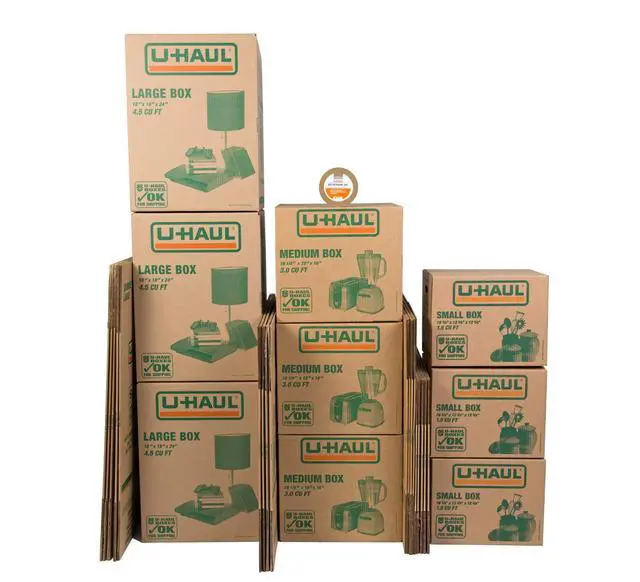 Alt view image 2 of 2 - Moving Box Variety Pack 10 Small, 10 Medium, and 5 Large Boxes - Suitable for Moving, Packing, Shipping, and Storage - Bonus Roll of Tape Included
