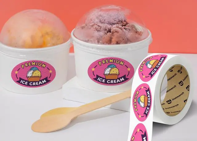Alt view image 3 of 5 - Custom Oval Stickers, Label Rolls for Business (Oval) | Custom logo stickers Oval, Customized stickers, Oval Sticker roll, Custom office labels & stickers, Custom vinyl stickers