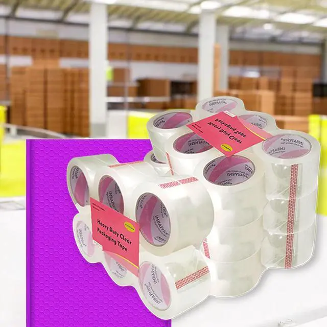 Alt view image 5 of 7 - 3 Inch Clear Packing Tape, 24 Rolls x 110 Yards Long Bulk Pack | Extra Wide, Heavy Duty, Strong Adhesive, For Moving, Mailing & Office Use