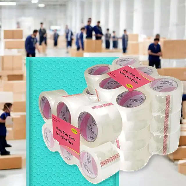 Alt view image 6 of 7 - 3 Inch Clear Packing Tape, 24 Rolls x 110 Yards Long Bulk Pack | Extra Wide, Heavy Duty, Strong Adhesive, For Moving, Mailing & Office Use