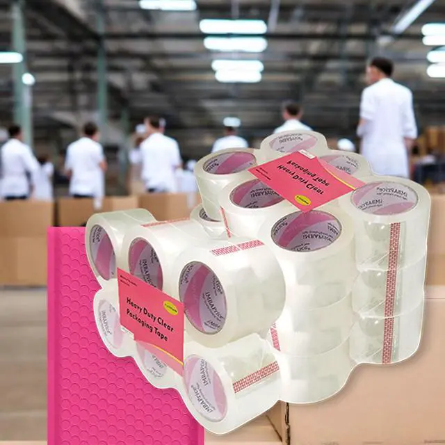 Alt view image 7 of 7 - 3 Inch Clear Packing Tape, 24 Rolls x 110 Yards Long Bulk Pack | Extra Wide, Heavy Duty, Strong Adhesive, For Moving, Mailing & Office Use