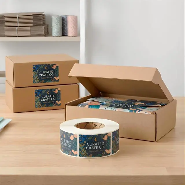 Alt view image 5 of 6 - Custom Stickers Rectangle Label Rolls for Business (Rectangle) | Custom sticker roll rectangle, Custom sticker labels rectangle, Custom rectangle stickers personalized, Custom decals