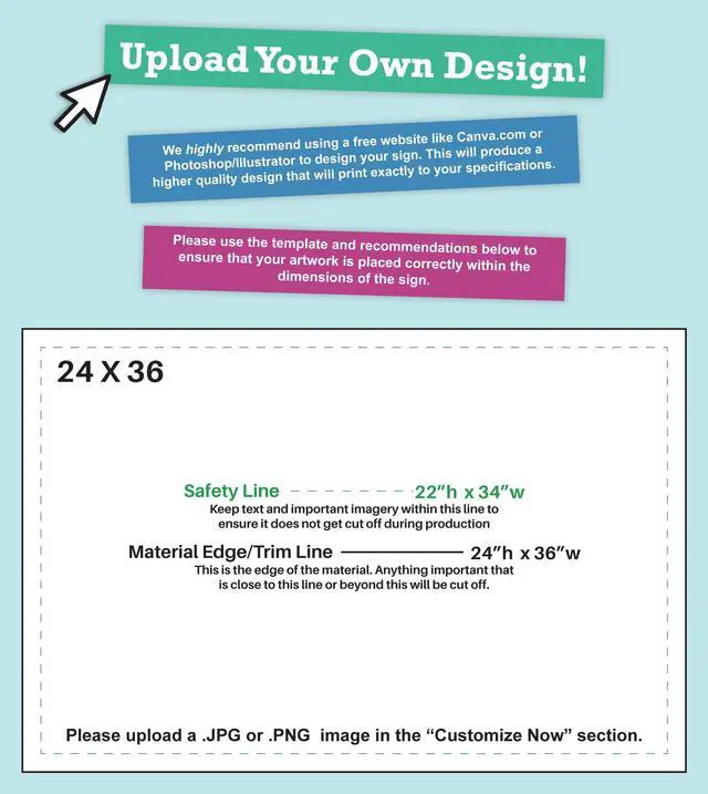 Alt view image 3 of 7 - Personalized Vinyl Banner Vinyl Printed Customizable Banner for Indoor and Outdoor Use (2'x3')