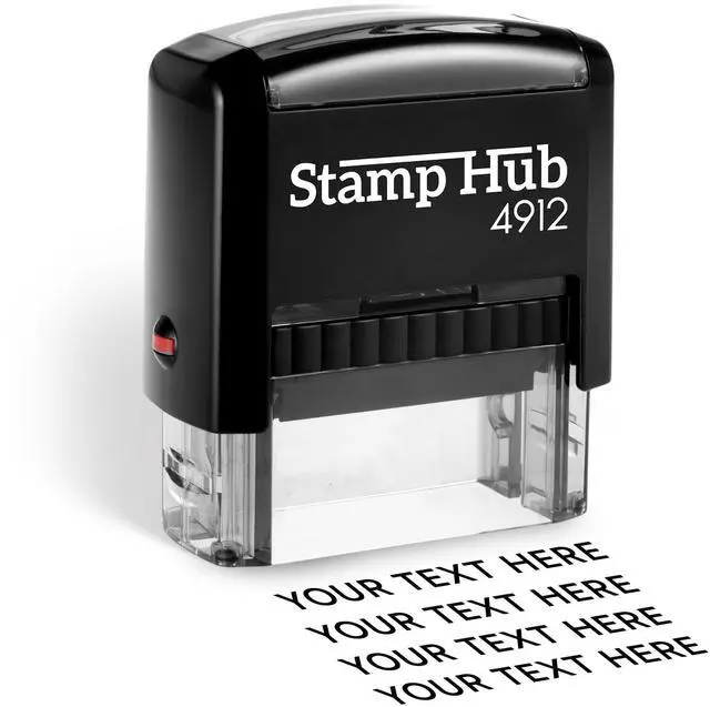 Main image of Self-Inking Custom Stamp - Up to 3 Lines Return Address (Medium) | Compact Space-Saving Design, Crisp & Consistent Impressions, Thousands of Clear Stampings, Built-In Self-Inking Mechanism