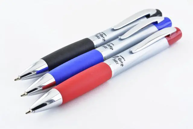 Alt view image 5 of 5 - Z-Grip MAX Retractable Ballpoint Pen, Blue Ink, 1.0mm, 12-Pack | Wide Barrel Design, Comfortable Grip, Medium Point Tip, Metal Clip, Ideal for School and Office Supplies (22420)
