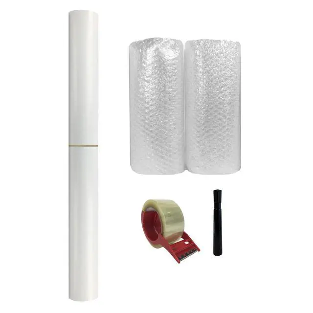 Alt view image 4 of 6 - Basic Moving Boxes Kit #2, 2-3 Bedroom Kit | Small & Medium Boxes, Bubble Roll, Packing Paper, Tape & Dispenser, 1 Marker