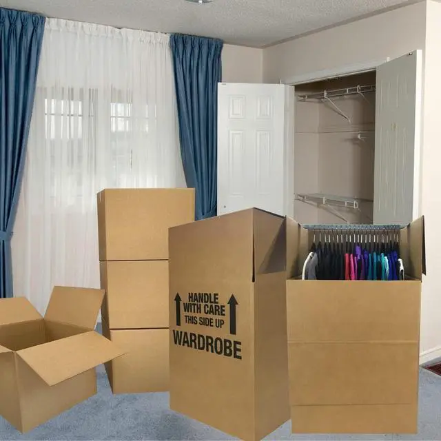 Alt view image 3 of 6 - Moving Box Kits, Wardrobe Moving Boxes Kit #2 | 2-3 Bedrooms, Small Spaces, Includes All Boxes & Supplies, Quick & Painless Move