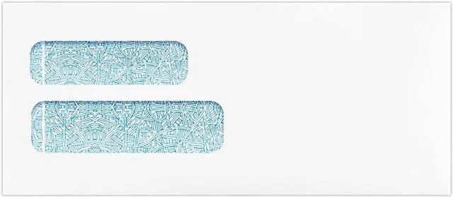 Main image of #10 Business Double Window Envelopes | Security Tint | 4 1/8" x 9 1/2" | White | 24lb. Text | 250 Qty