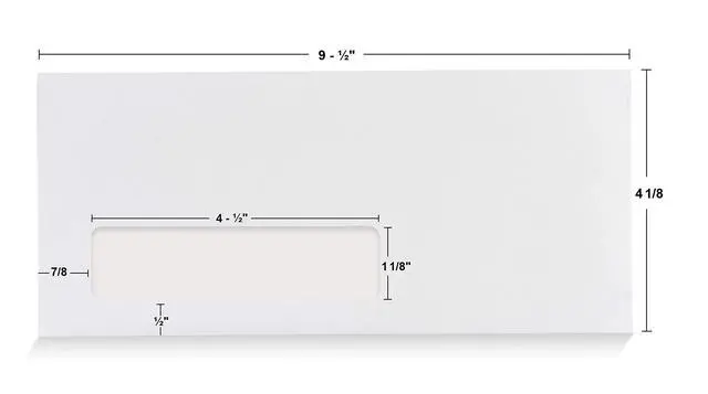 Alt view image 3 of 5 - #10 Single Left Window Envelopes -Gummed Closure -Size 4-1/8x9-1/2 Inches -24LB-1000 Count(35410-1000)