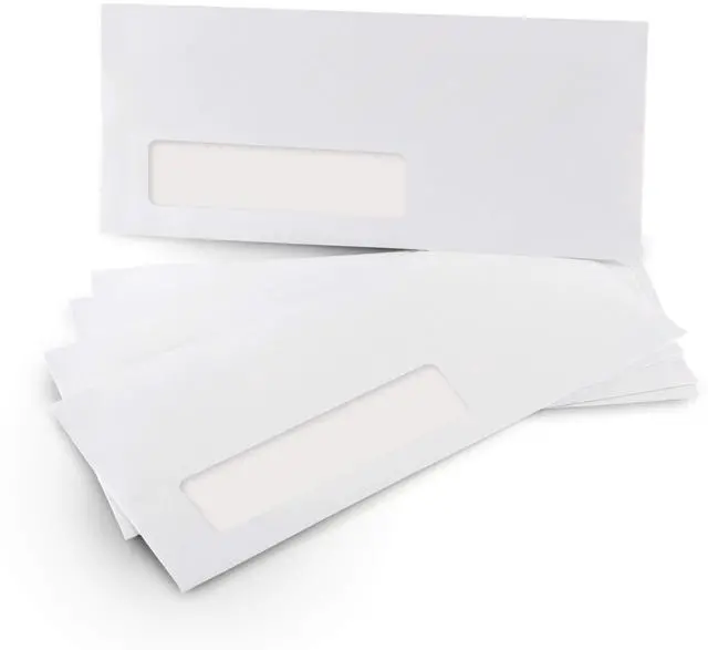 Alt view image 2 of 5 - #10 Single Left Window Envelopes -Gummed Closure -Size 4-1/8x9-1/2 Inches -24LB-1000 Count(35410-1000)