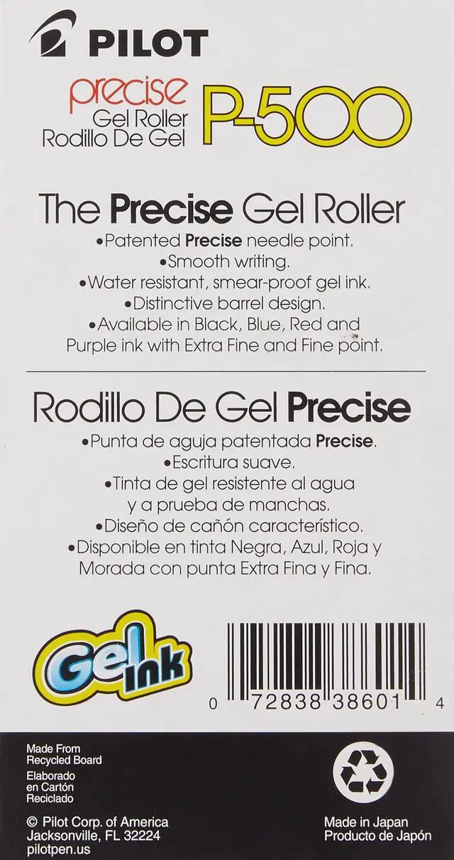 Alt view image 3 of 3 - Precise P-700 Gel Ink, Extra Fine Point 0.5mm, Blue Ink Pens, 12-Pack