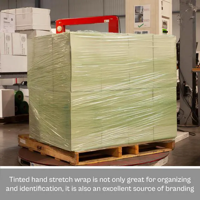 Alt view image 7 of 7 - PSBM Tinted Green Stretch Wrap, 4 Rolls 18 Inch x 1500 Feet 80 Gauge, Heavy Duty Plastic Wrap Industrial Strength Shrink Film for Moving, Packing & Shipping
