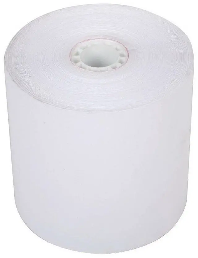 Main image of 44 MM X 150' CASH REGISTER 1 PLY BOND PRINTER POS PAPER ROLL 100 ROLLS / CASE