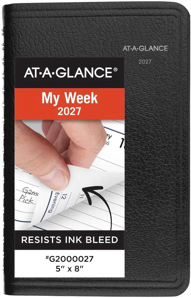 Main image of 2027 Appointment Book Planner, Weekly, 5" x 8", DayMinder, Black (G2000027)