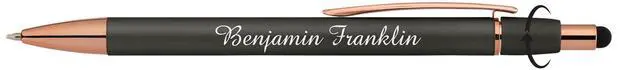 Alt view image 5 of 6 - Personalized Fidget Pen for Adults - 2 Pack Stress Relief Custom Pens with Gift Box - ADHD Anxiety - Metal with Rubber Grip - Focus for Office, Work (Black-Black, Engraved)