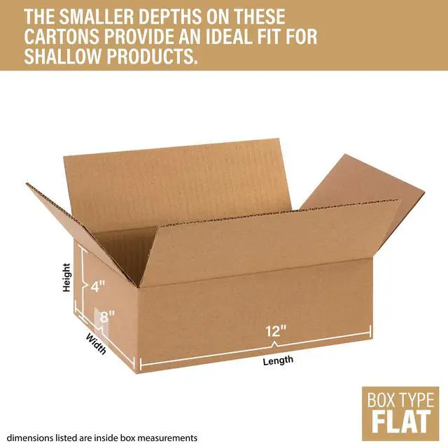 Alt view image 3 of 3 - Bundle Of 25 Basic Corrugated Shipping Boxes (12 x 8 x 4")