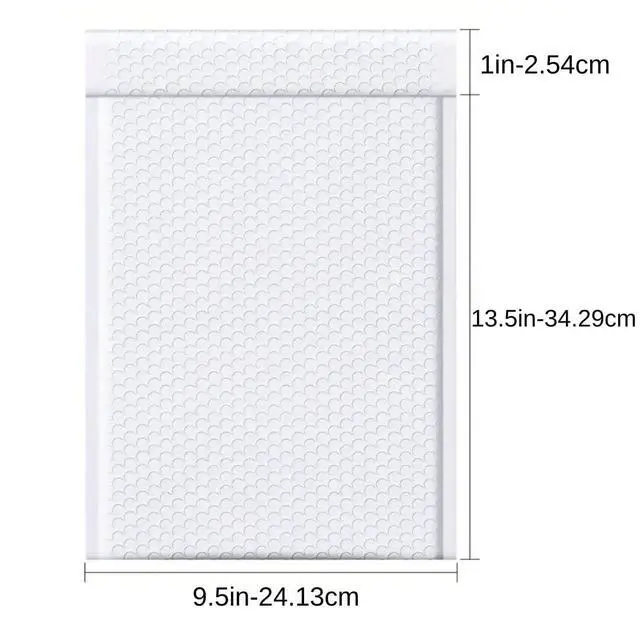 Alt view image 2 of 6 - 100 PC 9.5x14.5 Inches Poly Bubble Mailers Shipping Padded Envelopes Self Seal Waterproof Cushion Envelopes Waterproof Grey Usable 9.5x 3.5" #4