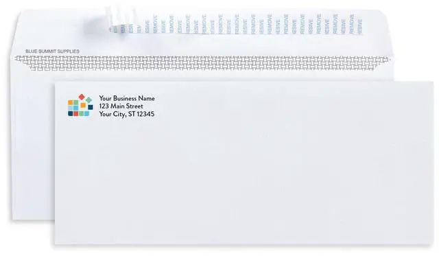 Main image of 500#10 Custom Printed Windowless Security Envelopes Self Seal, Peel and Seal, Security Tinted, With Artwork or Logo, Dimensions - 4-1/8 Inch x 9 ½ Inch - Envelopes Letter Size for Mailing