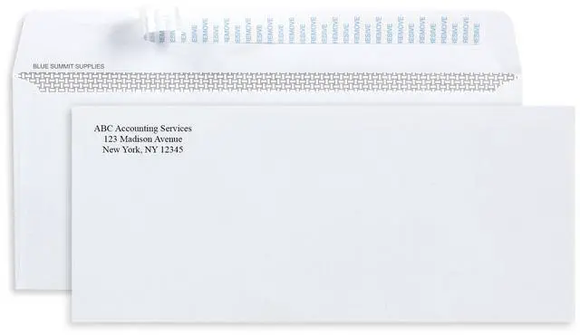 Alt view image 3 of 5 - 500#10 Custom Printed Windowless Security Envelopes Self Seal, Peel and Seal, Security Tinted, With Artwork or Logo, Dimensions - 4-1/8 Inch x 9 ½ Inch - Envelopes Letter Size for Mailing
