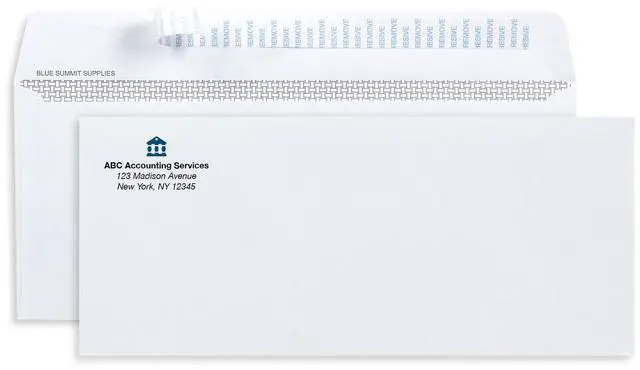 Alt view image 4 of 5 - 500#10 Custom Printed Windowless Security Envelopes Self Seal, Peel and Seal, Security Tinted, With Artwork or Logo, Dimensions - 4-1/8 Inch x 9 ½ Inch - Envelopes Letter Size for Mailing