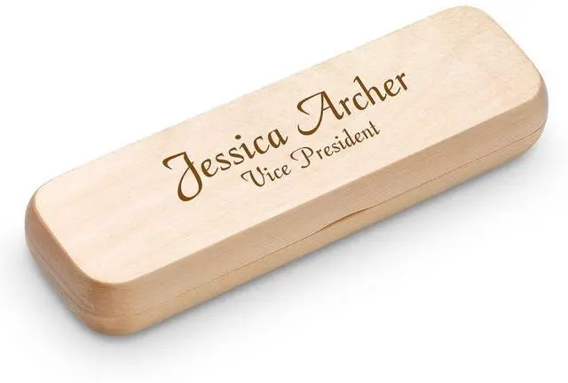 Alt view image 2 of 5 - Personalized Ballpoint Pen and Mechanical Pencil Set in Maple Wood with Custom Engraving